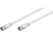 Antennekabel - F han til F han, RG59 CSS, Hvid (0,5m)