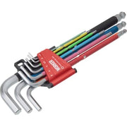 WORKER unbrako-nøglesæt med kugle, 9 stk.