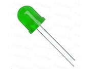 10mm LED - Rund, GRØN (90mcd 60°)