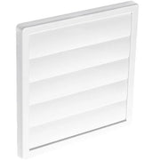 Ventilationsrist m. lukkespjæld - 170x170mm Ø125mm, Hvid