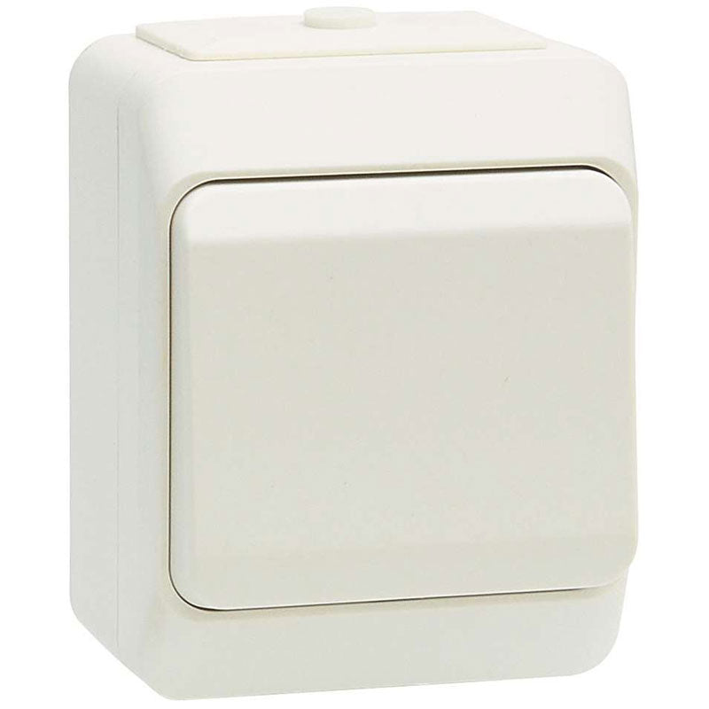 Kapslet krydsningsafbryder IP44 - hvid