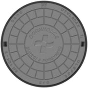 Ulefos 600 mm dæksel m/påstøbt pakning/fjederlås, Bornholm