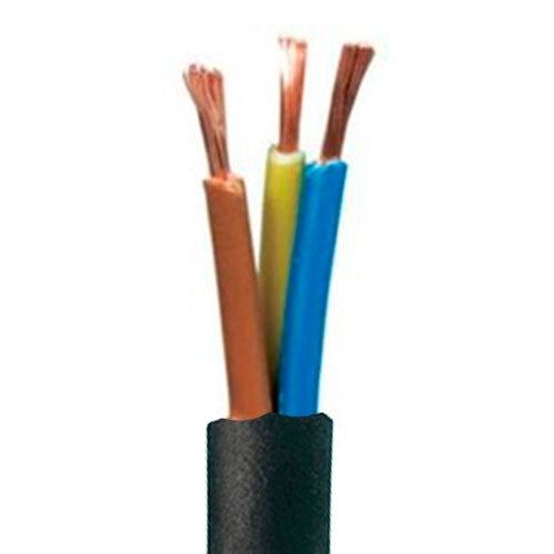 Plastkabel PKAJ Rund Sort 3x1mm² - 50 meter