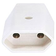 Flad EU forlængerled uden jord - hvid