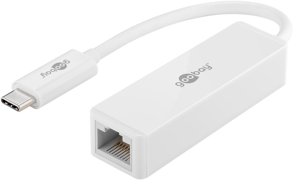 USB-C gigabit ethernet LAN adapter, Hvid (10/100/1000Mbps)