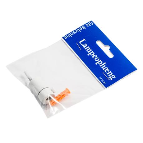 Ledningsophæng m/aflastn. hvid mat