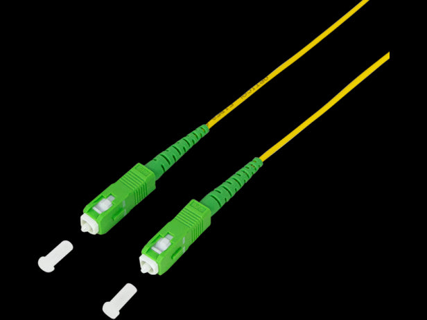 Fiberoptisk patchkabel SC/APC-SC/APC, OS2 singlemode (15m)