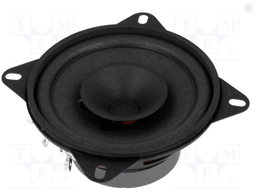 Full range højttaler - 20W 4ohm, Ø100x46mm