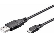 USB 2.0 kabel - A han til Micro B han, Sort (1,8m)
