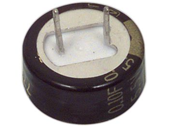 Backup kondensator - 1F 5,5V vandret (Ø21,5x8mm)