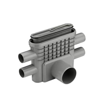 Unidrain 75 mm rendeudløb med vandlås og studs, vandret