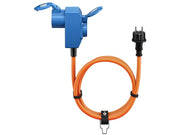 CEE adapterkabel - CEE7/7 han til CEE 3P hun + 1xJord (1,5m)