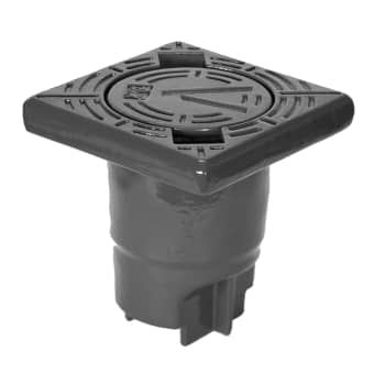 AVK 180 mm ventilbetäckning, fyrkantig ram, runt lock V-märkt