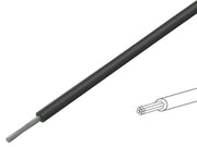 Monteringsledning - 0,5mm² trådet fortinnet CU, Sort (100m)