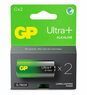 GP Ultra Plus Alkaline C/LR14 batteri 2-pak