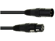 DMX kabel - 3P XLR han/hun (1m)