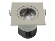 LED indbygningsspot - 230V / 6W kvadrat hvid kip, Varm Hvid