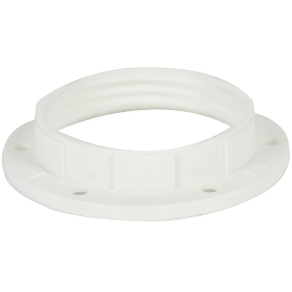 Omløbsring 57mm til E27 kronefatning i hvid