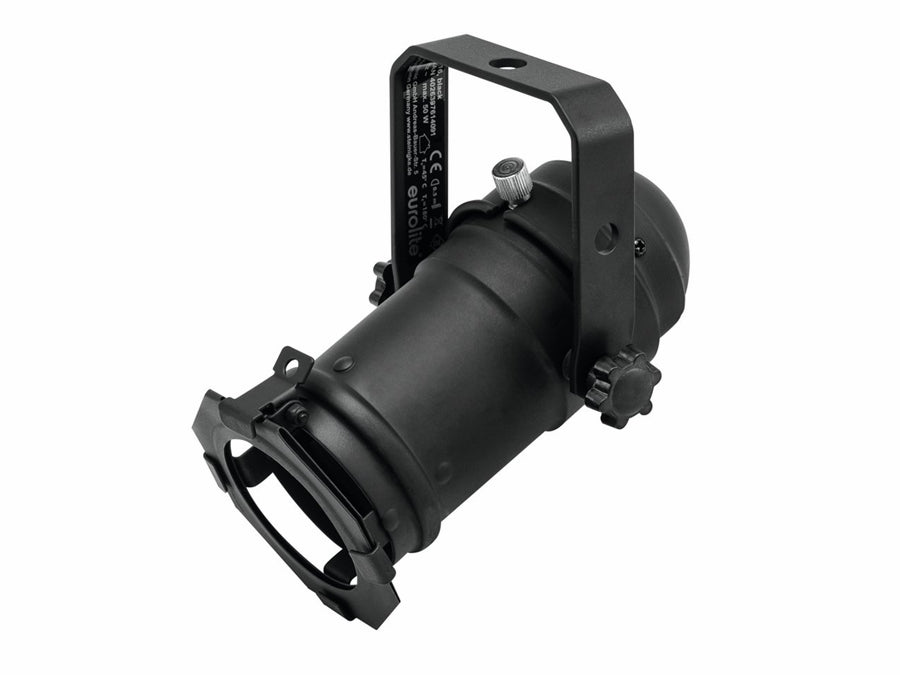 PAR16 lampehus - Sort, MR16, kabel u. stik