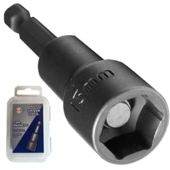 1/4" boltbits med magnet, 7 mm, stk.