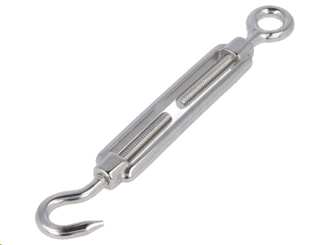 Rustfri stål bardunstrammer - M6, Øje/krog