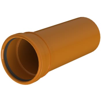 Uponor 110 x 250 mm PP-kloakrør med muffe, klasse N SN4, EN 1852