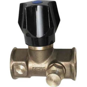 1/2" Stopventil med aftap rå