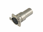 XLR hun/han (feedthrough) adapter til panelmont.