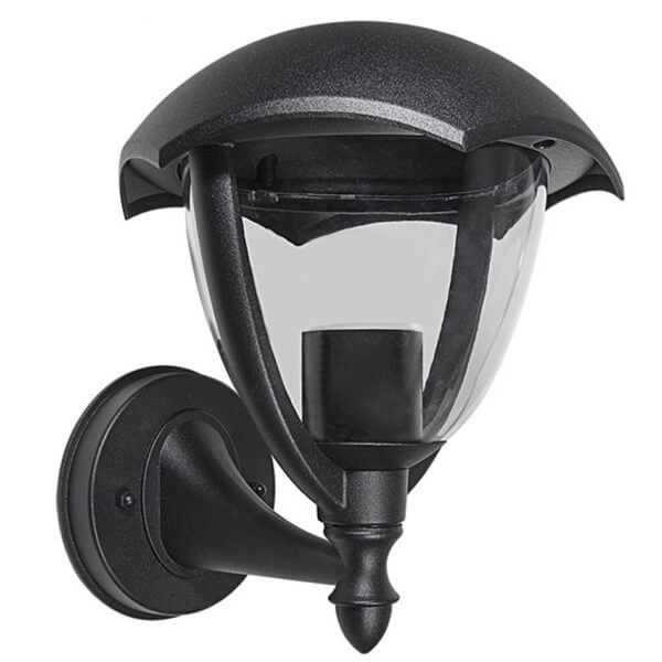 Udendørs aluminium væglampe E27 - Sort