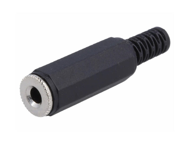 JACK forlænger - 3,5mm mono hun, Sort plast