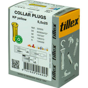 Plugs gul 5,5x25mm 750 stk i æske