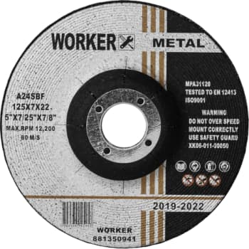 Worker skrubskive, stål, 7,0 x 125 mm