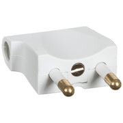 Stikprop Flad uden Jord Vinkel V1 Hvid