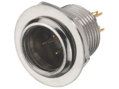 Mini XLR - 3P chassisstik (han)