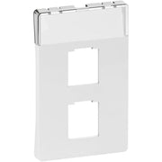Afdækning for Fuga 1/2xRJ45 1½ modul hvid