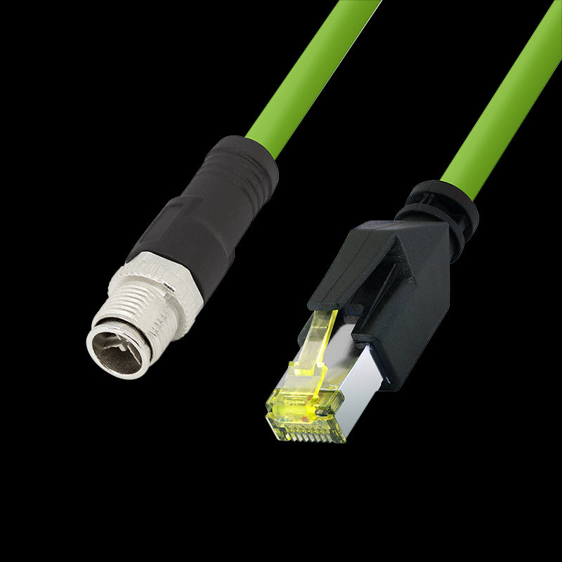 S/FTP netværkskabel - CAT6a PUR, M12 X-Code til RJ45 (3m)