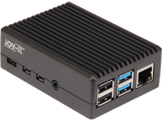 Kabinet til Raspberry Pi 4 B - Aluminium, Sort