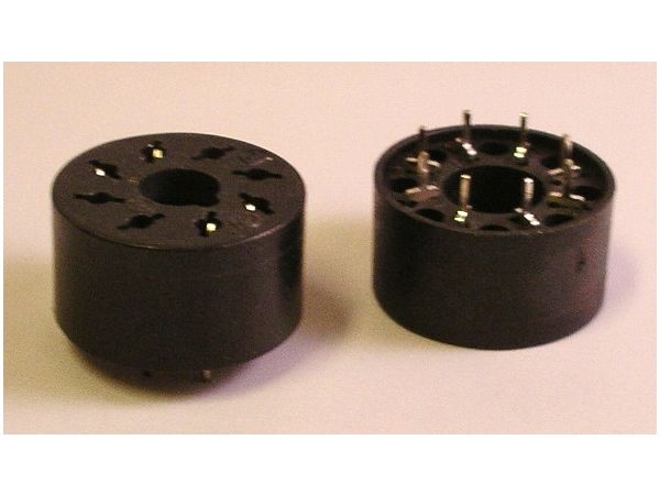 Sokkel till radiorør - 8 pol, til printmont.