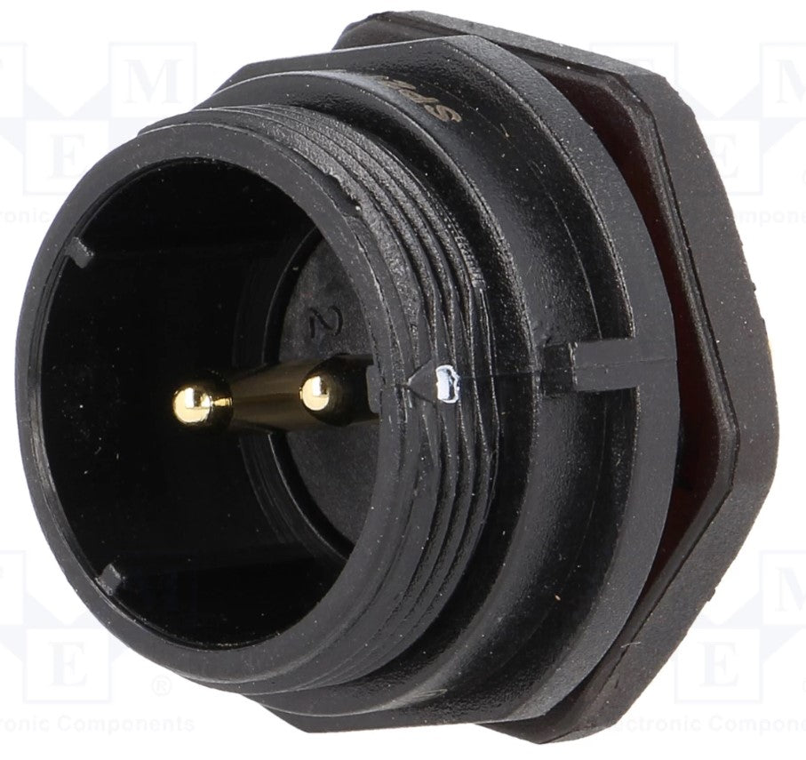 SP21 fatning - 2pol han, 4mm², 30A, kabinet (IP68)