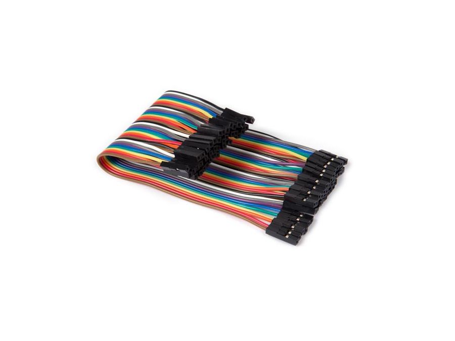 Jumper ledning - Hun/hun, til breadboard, 40 ledere (15cm)