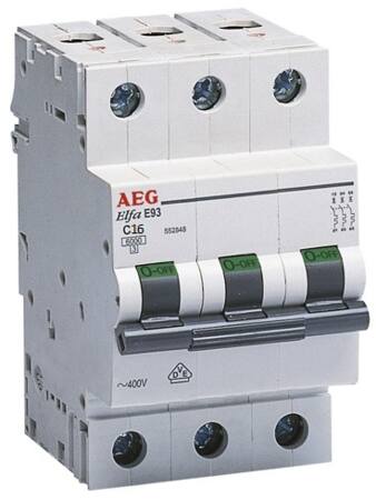 AUTOMATSIKRING C16A 3P 6KA 3M