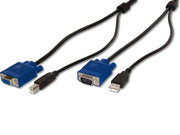 KVM kabelsæt - VGA han/han, USB A han/B han (1,8m)