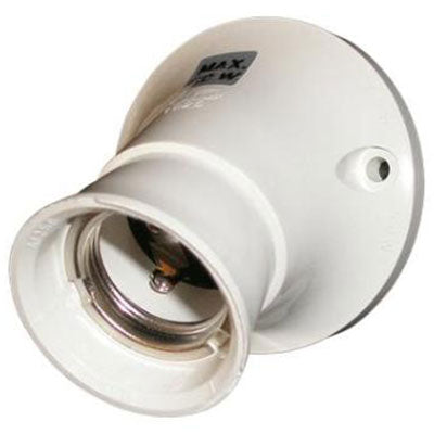 Vægfatning E27 hvid Ø66