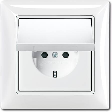 B55 SCHUKO-STIKKONTAKT, IP44, BLANK HVID