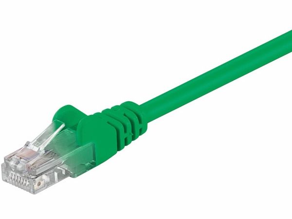 UTP netværkskabel - CAT5E, 2 x RJ45, Grøn (1m)
