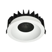 24W LED honey comb downlight med 3i1 funktion, hvid ring og sort køling - 2540lm, RA90.