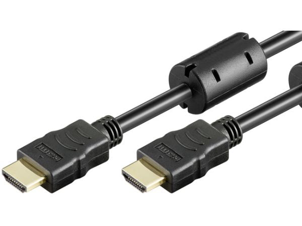 HighSpeed HDM 1.4 kabel - 2 x HDMI han m.E, støjfilter (1m)