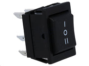 Vippekontakt - 2P (ON)-OFF-(ON), 250V/16A, SORT