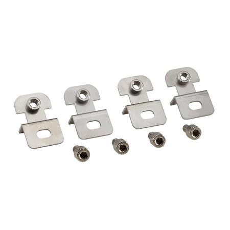 VÆGBESLAG(4)RUSTFRISTÅL 10MM VÆG/KABINET