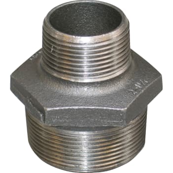 2" x 1.1/4" Sort brystnippel